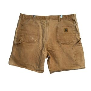 Vintage Carhartt B25 CHT Men's Canvas Carpenter Shorts Brown 46 x 8 USA Y2K